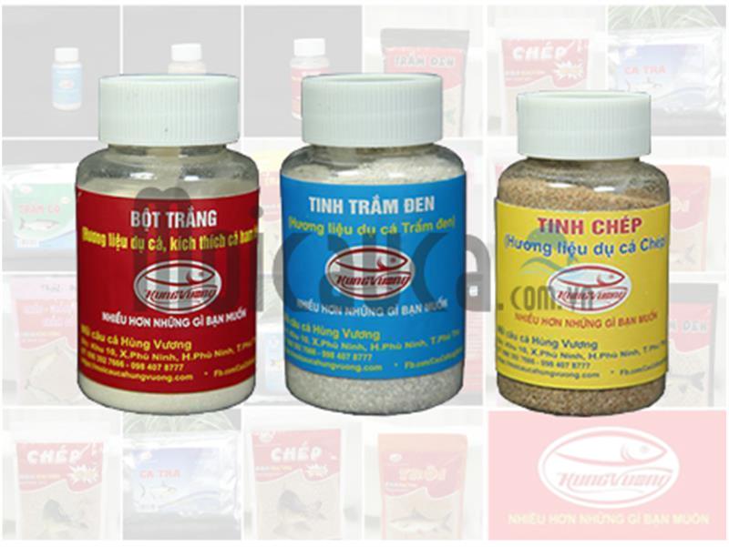 Bộ ba hương dụ cá, tinh mùi: tinh trắm đen, tinh chép, bột trắng dùng câu trắm đen, câu chép, trắm cỏ cực hiệu quả
